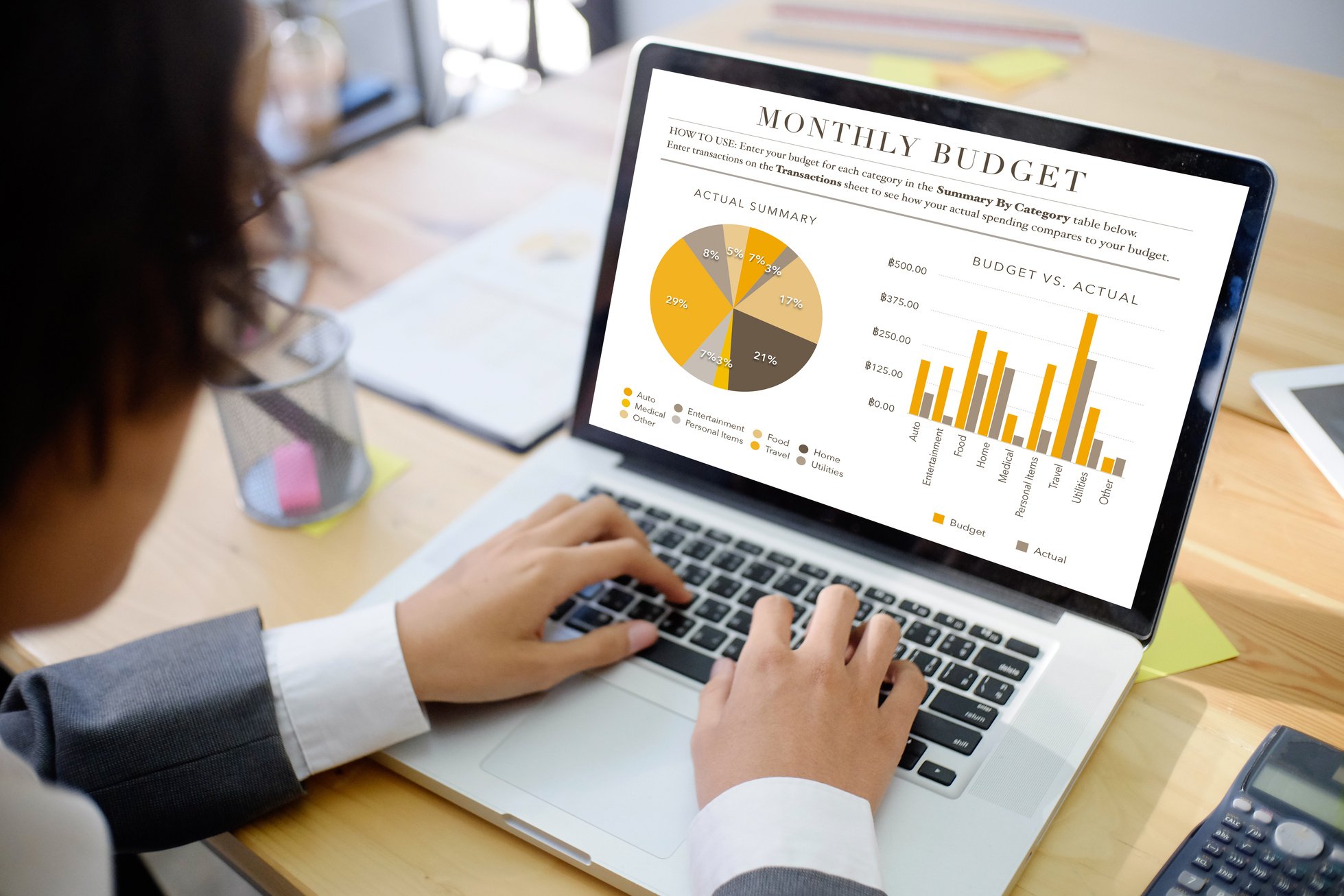 Businessman Analysis Data Finance in Laptop Computer.